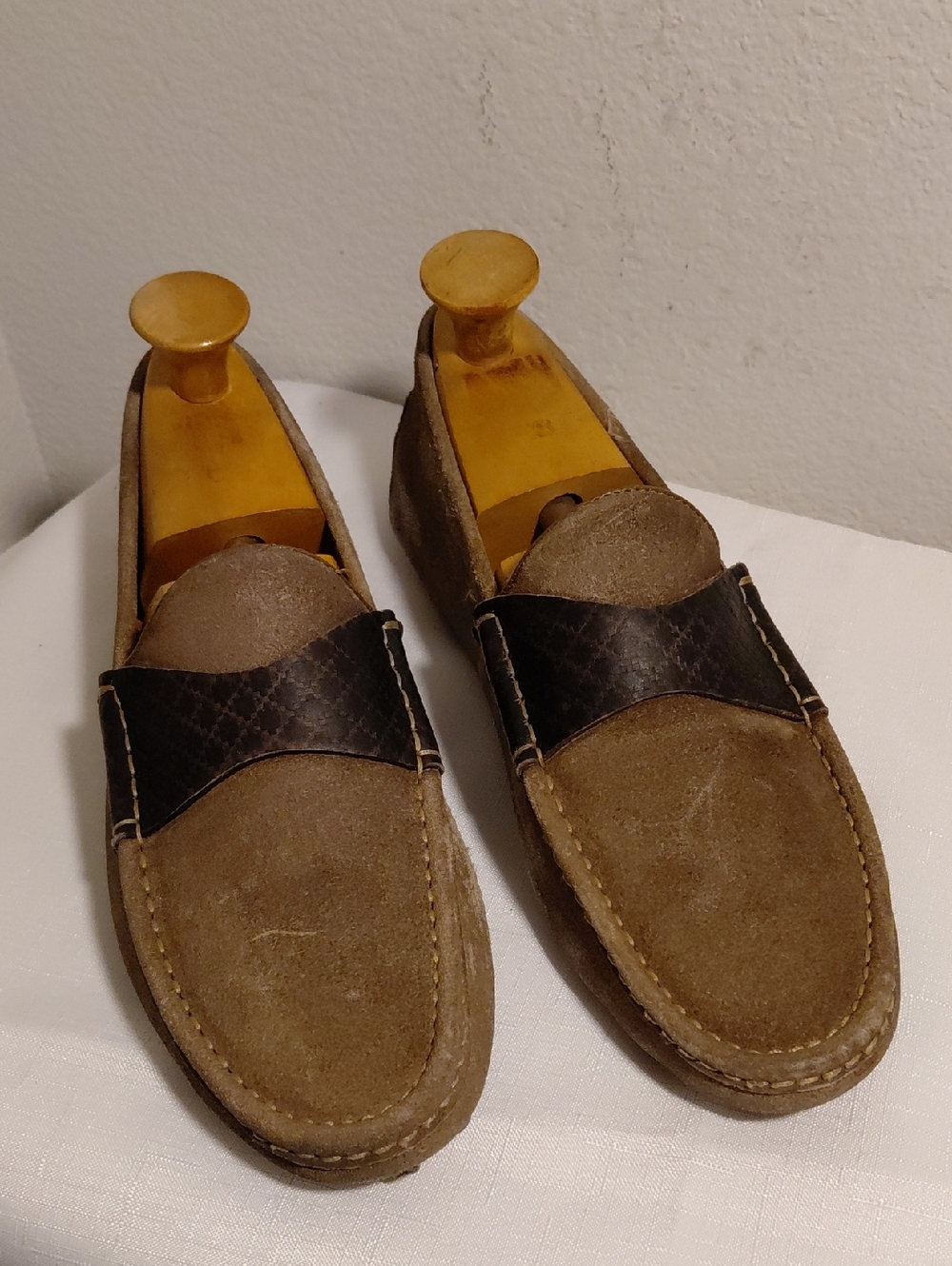 Gucci Men's Suede Penny Loafers